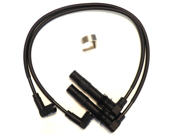 Ignition Cable Set incl. Spark Plug Connector Removal Tool - Black - Fits all Single Spark 4-V BMW