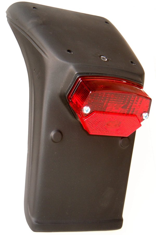 Rear light with license plate holder
